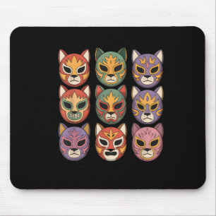 Tapis De Souris Masque de chat de Lucha Libre drôle Masque de Gato