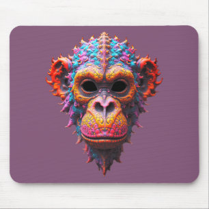 Tapis De Souris Masque de chimpanzé orné