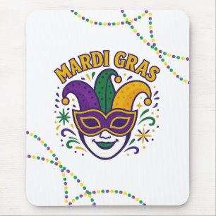 Tapis De Souris Masque de couleur traditionnelle de Mardi Gras