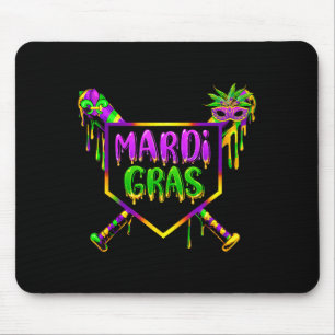 Tapis De Souris Masque de fête de Carnaval Mardi Gras de baseball