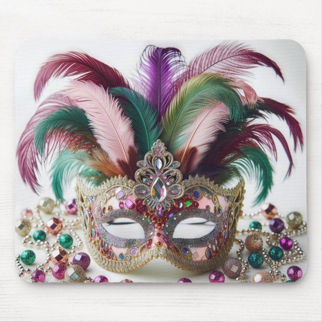 Tapis De Souris Masque de Mardi Gras Bijou (Devant)