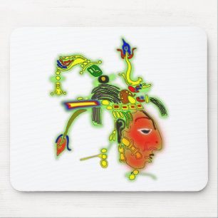 Tapis De Souris Masque de peinture amusant visage tribal