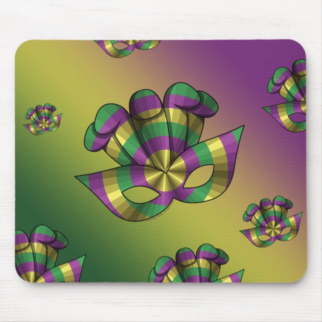 Tapis de souris Masque Mardi Gras (Devant)