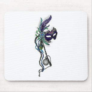 Tapis De Souris Masque Mardi Gras avec montre de poche