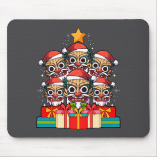 Tapis De Souris Masque Tiki Hawaïen Tiki Le Luau Arbre de Noël Xma