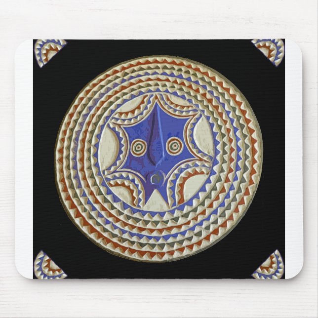Tapis De Souris Masque Tribal Africain (Devant)