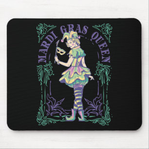 Tapis De Souris Masques de Mardi Gras Carnaval Femme Reine Carte