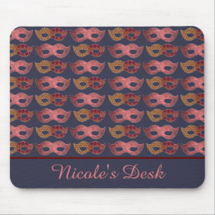 Tapis De Souris Masques de masquerade de Bourgogne sur mesure