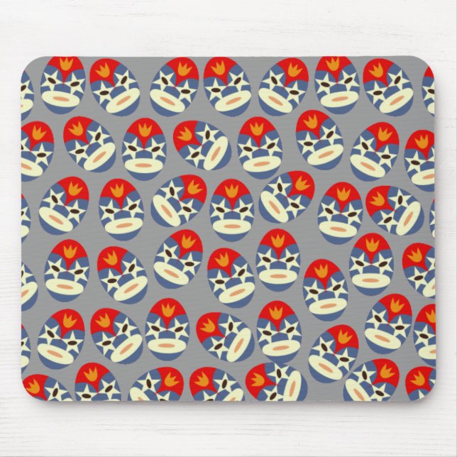 Tapis De Souris Masques gris Lucha Libre (Devant)