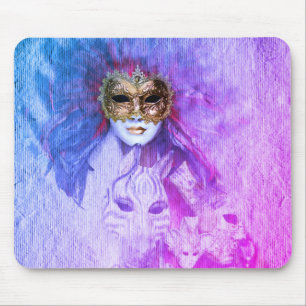 Tapis De Souris Masques vénitiens, Carnaval, Art vintage - Italie