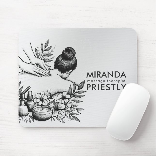 Tapis De Souris Massage Thérapie Guérison Mains Énergie Spa Bien-ê (Avec souris)