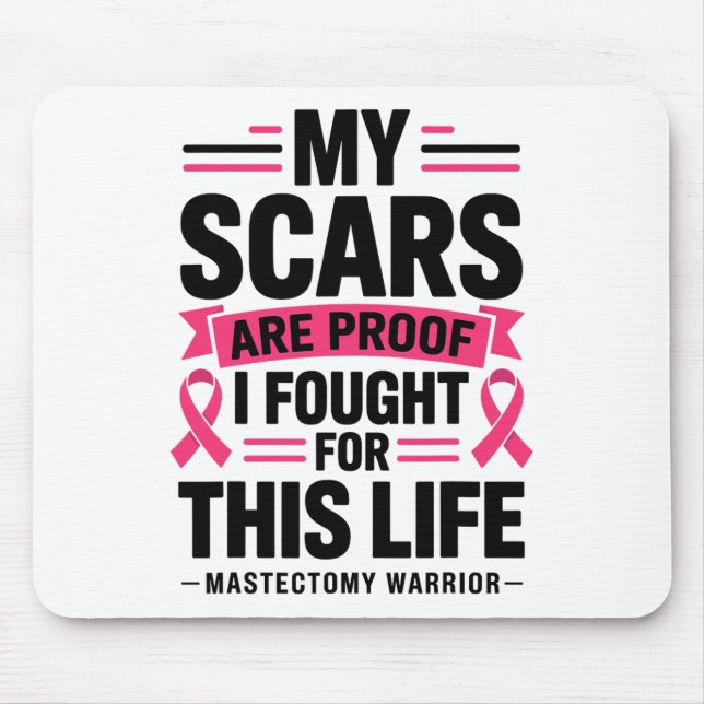 Tapis De Souris Mastectomie Funny Cancer du Sein 1 (Devant)