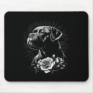 Tapis De Souris Mastiff Amoureux des chiens style tatouage rétros 