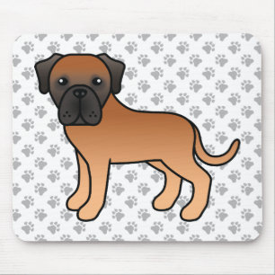 Tapis De Souris Mastiff Anglais Abricot Chien de Dessin Animé Mign