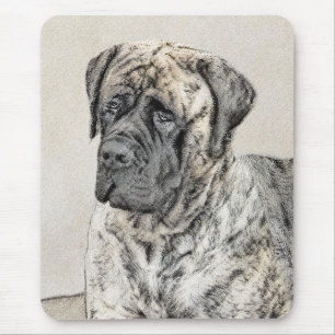 Tapis De Souris Mastiff anglais (Brindle) Peinture - Chien Art
