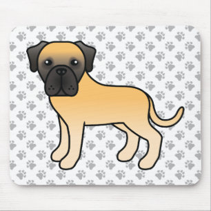 Tapis De Souris Mastiff Anglais Faon Chien de Dessin Animé Mignon