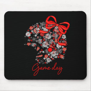 Tapis De Souris Match de football floral journée équipe féminine S