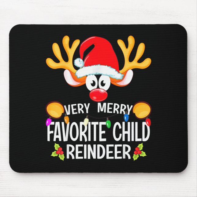 Tapis De Souris Matching Christmas Very Merry Favorite Child Reind (Devant)