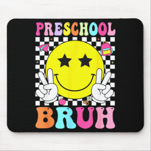 Tapis De Souris Maternelle bruh rétro visage souriant rentrée scol