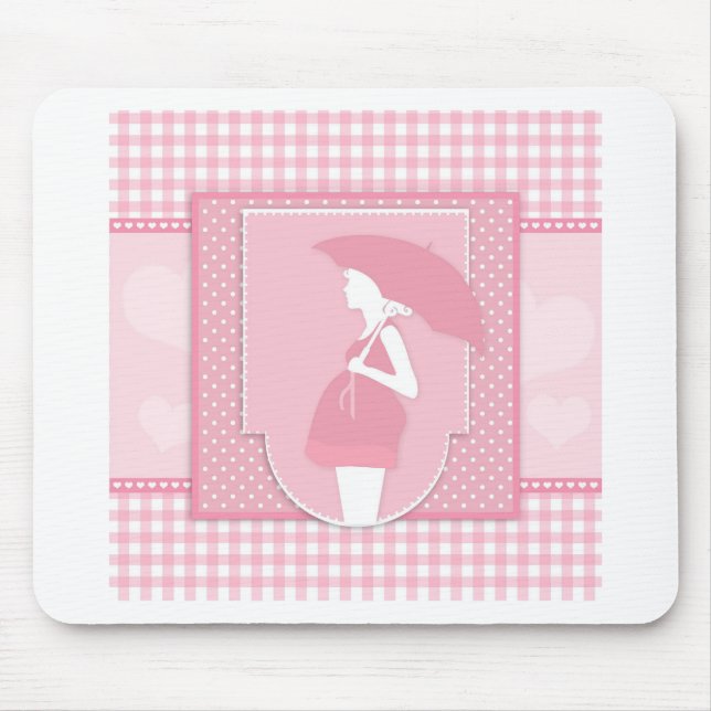 Tapis De Souris maternité rose (Devant)