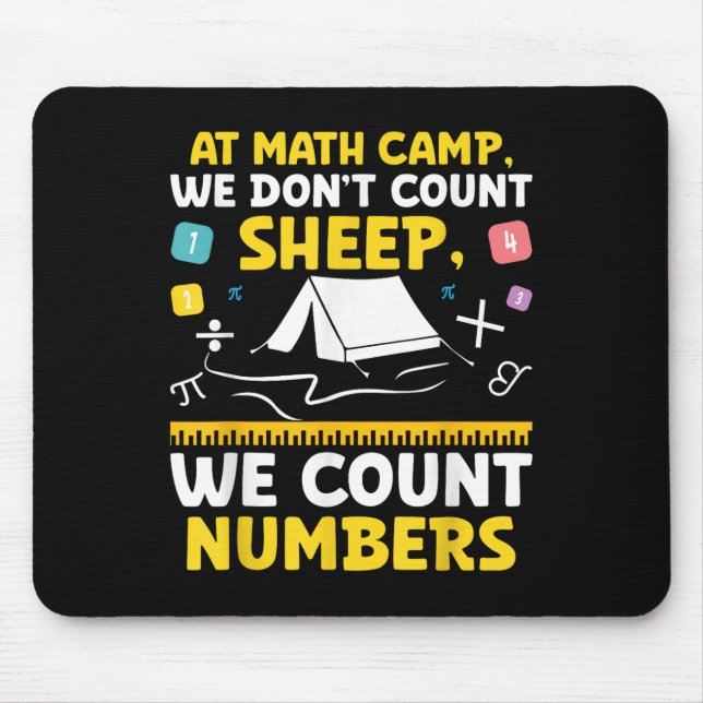 Tapis De Souris Math Camp Math Camper Mathematician Camping Mathem (Devant)
