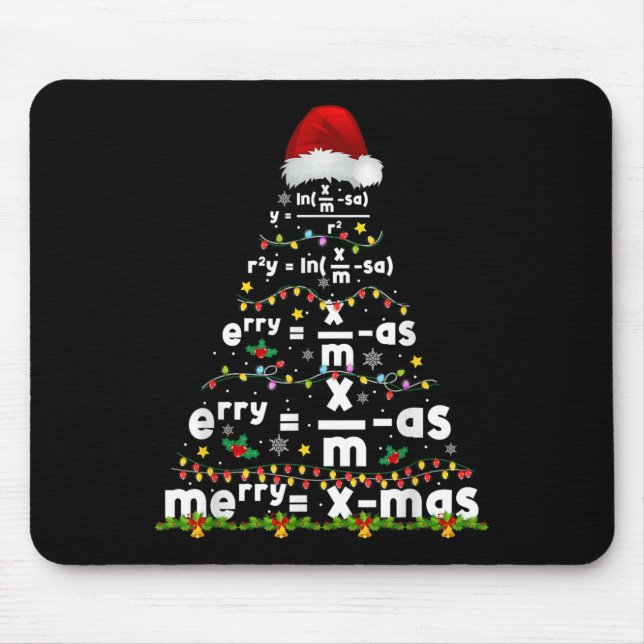 Tapis De Souris Math Equation Merry Xmas Season Teacher Christmas  (Devant)