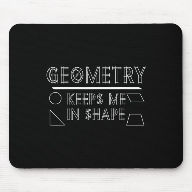 Tapis De Souris Math Geek Géométrie Professeur Phrase Gym Dire Gra (Devant)