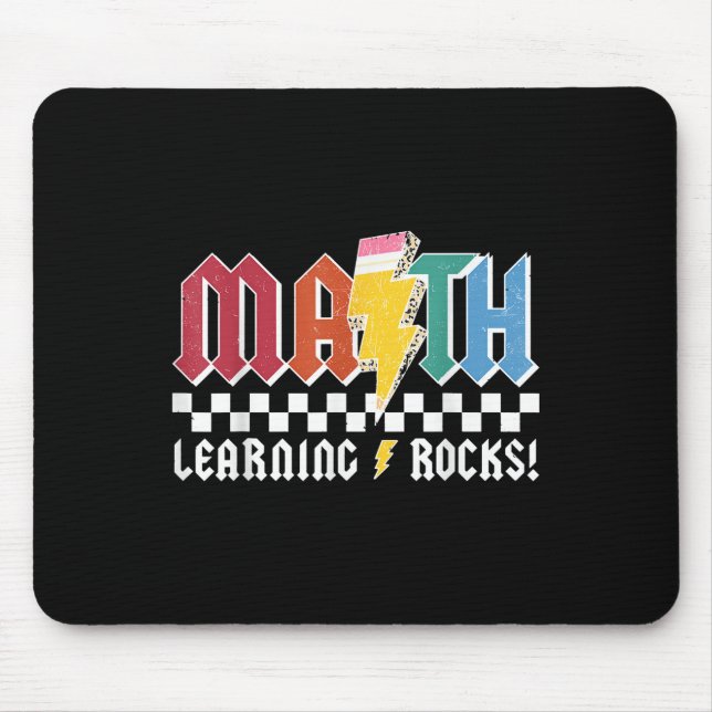 Tapis De Souris Math Learning Rocks Abcd Teacher Rock &amp; Roll B (Devant)