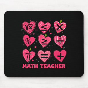 Tapis De Souris Math Saint-Valentin Enseignant Math Symboles Arith