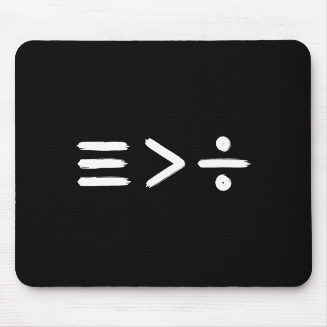 Tapis De Souris Mathematics Equality > Division Math Symbol Sta (Devant)