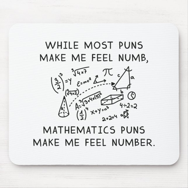 Tapis De Souris Mathematics Puns (Devant)