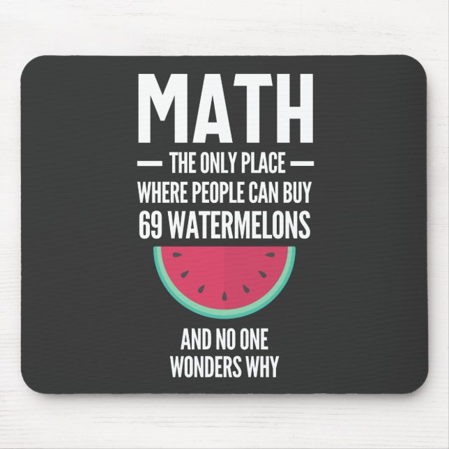 Tapis De Souris Maths. Drôle Math Sarcasm Citation Cadeau (Devant)