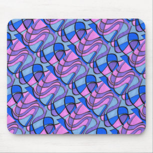 Tapis De Souris "Matin Cool" Tiled Abstract Design Mousepad