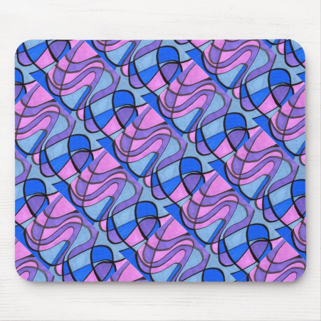 Tapis De Souris "Matin Cool" Tiled Abstract Design Mousepad (Devant)