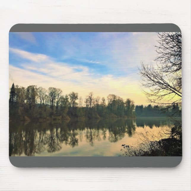 Tapis De Souris Matin sur la rivière Willamette, OU (Devant)