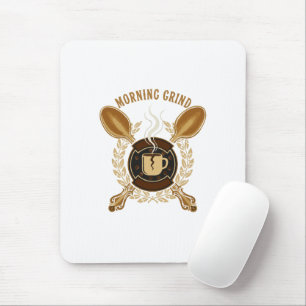 Tapis De Souris Matinée Broyeur Emblème Vintage Rétro pour Amate