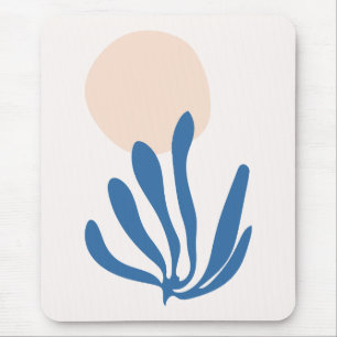 Tapis De Souris Matisse inspire Bleu Céladon, Découpage Feuille de