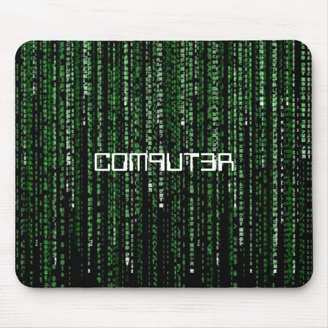 Tapis De Souris Matrix-Code, C0M9UT3R (Devant)