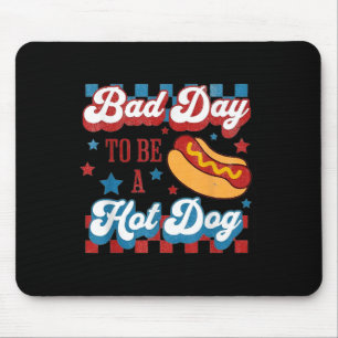 Tapis De Souris Mauvais Jour Pour Être Un Chien Chaud Retro 4 juil