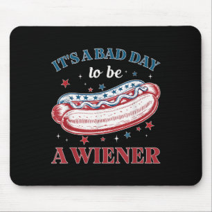 Tapis De Souris Mauvais jours Hotdog Wiener 4 juillet Patriotique