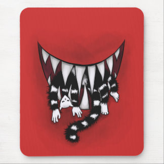 Tapis De Souris Mauvais Monster Bouche dents aiguës Manger Chat Ho