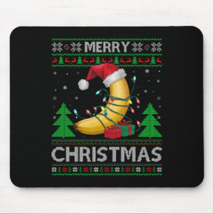 Tapis De Souris Mauvais style de Noël Sweet Lumières Père Noël Ban