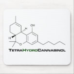 Tapis De Souris Mauvaise herbe de THC<br><div class="desc">Chemise de THC. Disponible dans le tee - shirt d'humour,  le T-shirt drôle de long-douille,  et la chemise d'humour de film.</div>