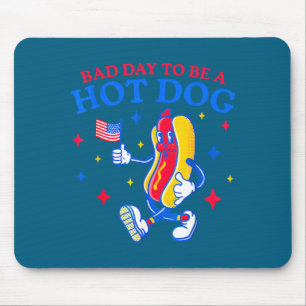 Tapis De Souris Mauvaise journée pour être un hot dog drôle bbq gr