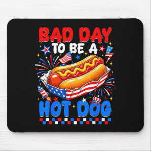 Tapis De Souris Mauvaise Journée Pour Être Un Hot Dog Drôle Bbq Gr