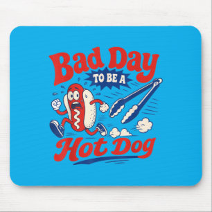 Tapis De Souris Mauvaise Journée Pour Être Un Hot Dog Drôle Enfant