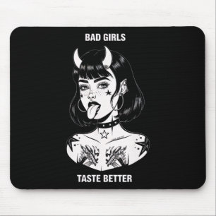 Tapis De Souris Mauvaises Filles Goûter Meilleur Tatouage Diable H