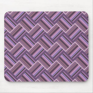 Tapis De Souris Mauve stripes diagonal weave pattern