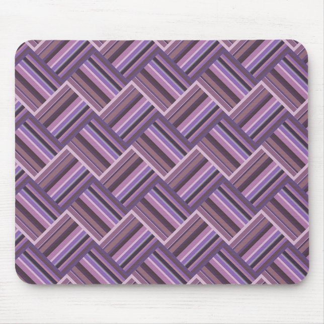 Tapis De Souris Mauve stripes diagonal weave pattern (Devant)