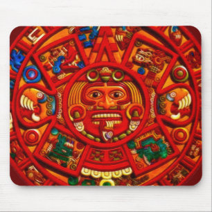 Tapis De Souris Mayan-Aztec Sacré Calendrier Soleil Art Mousepad